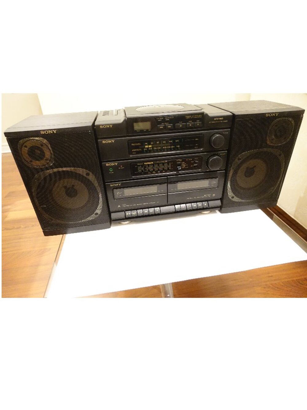 Sony CFD-460 Component Stereo System CD Dual Cassette AM/FM Radio Boombox